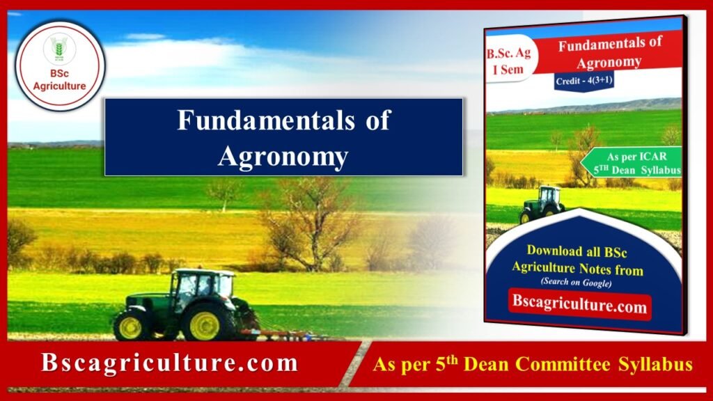 Fundamentals of Agronomy Semester 1 Notes