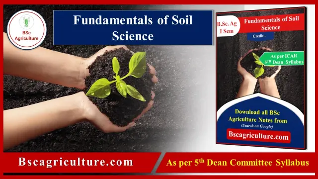 Fundamentals of Soil Science 1st semester notes