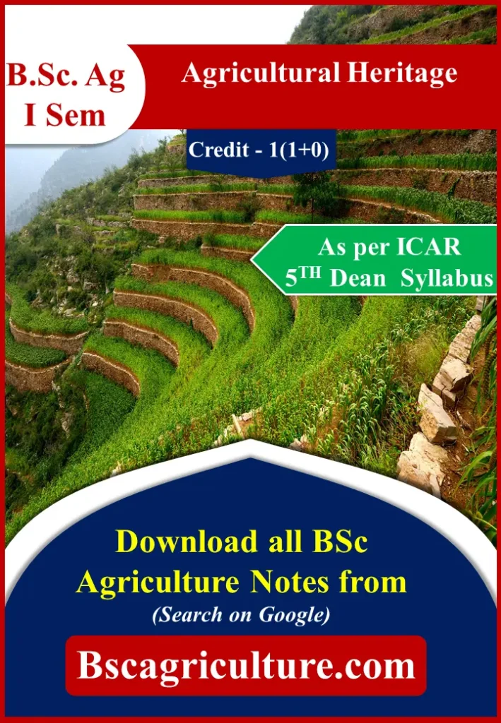 Agriculture Heritage notes 1st semester