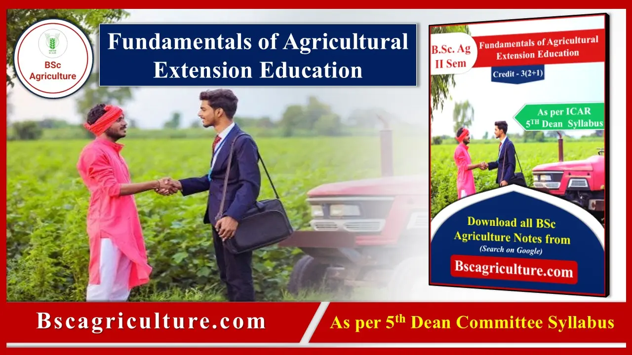 Fundamentals of Agricultural Extension Education notes