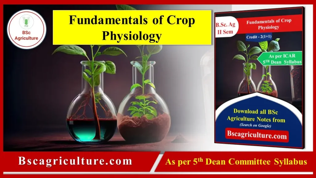 Fundamentals of Crop Physiology notes