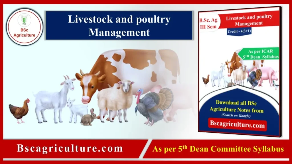 livestock and poultry management notes pdf