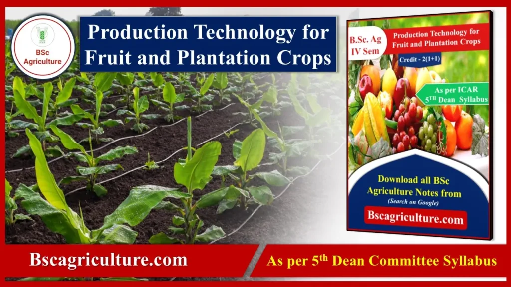 Production Technology for Fruit and Plantation Crops notes