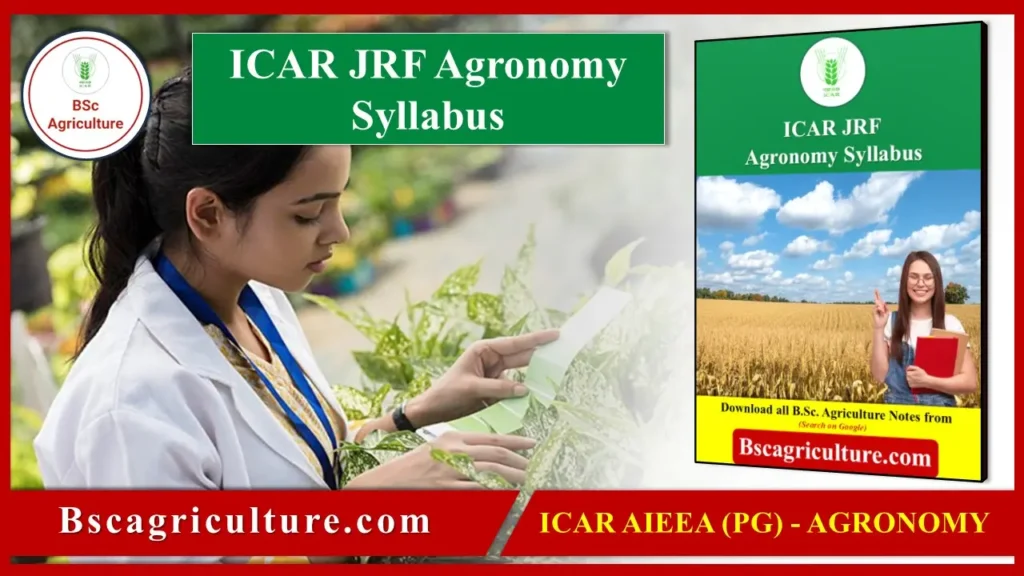 icar jrf agronomy syllabus