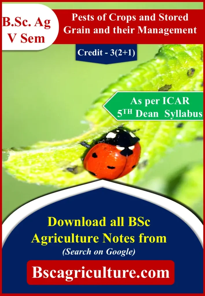 Pests of Crops and Stored Grain and their Management